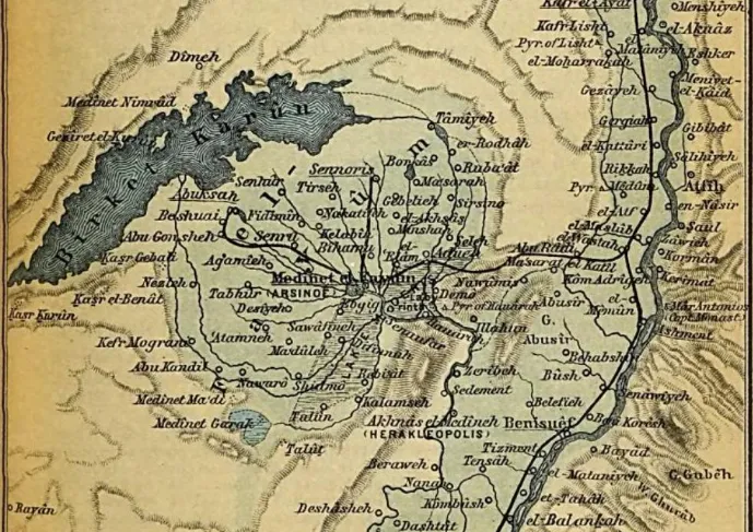 1898年以前のファイユーム周辺地図