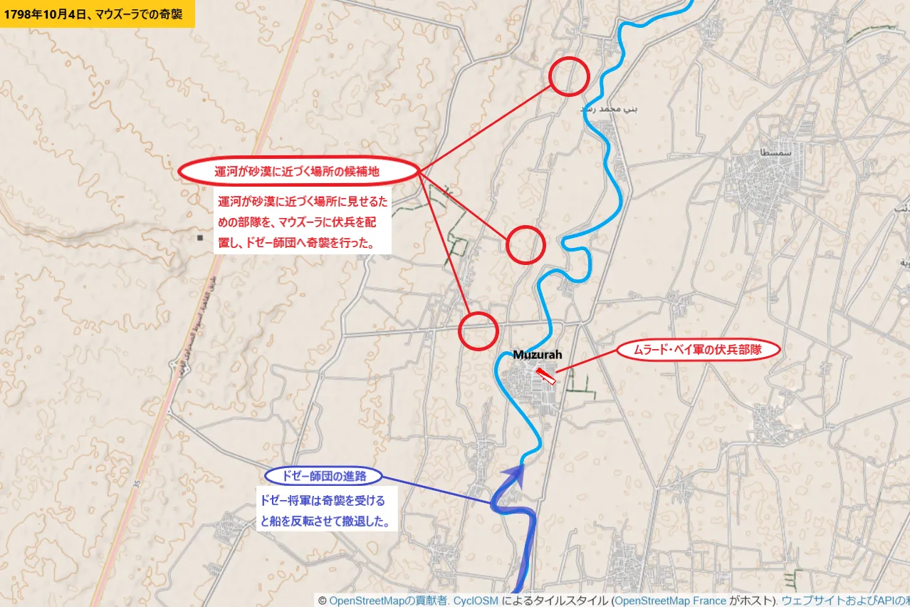 1798年10月4日、マウズーラでの奇襲