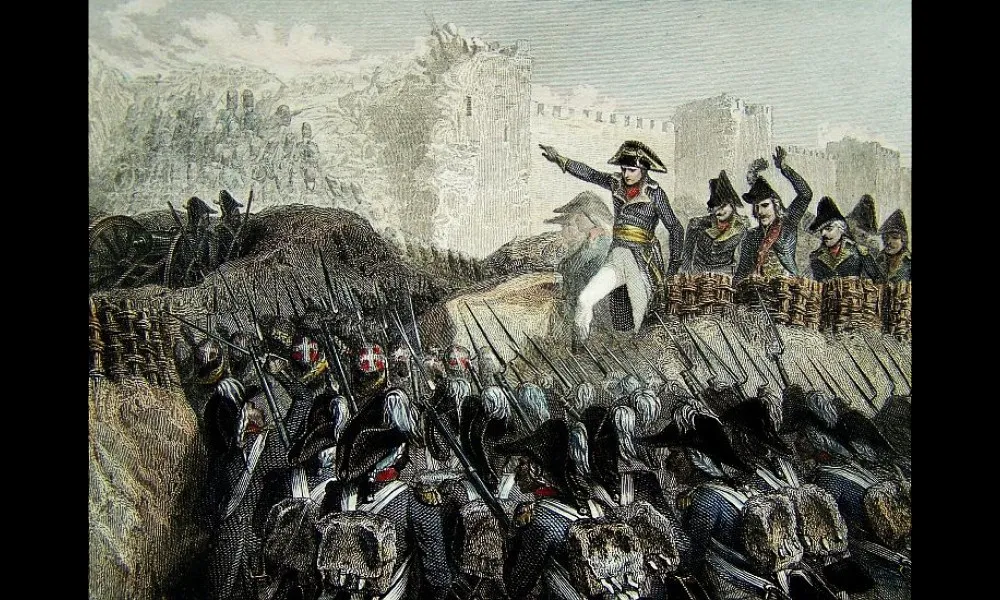 「1799年アッコ包囲戦」。作者不明。