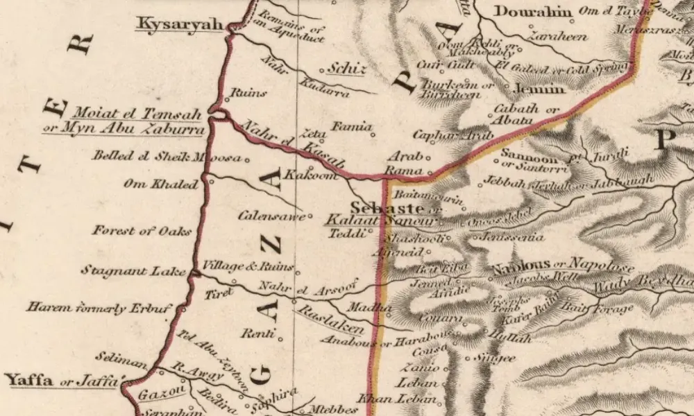 1828年のアブー・ツァブラ周辺地図